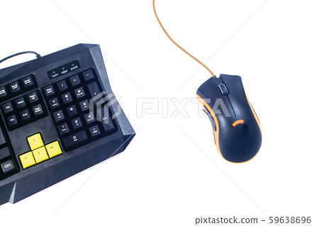 Gaming mouse tool. Close up, isolated. Gaming mouse tool. Close up, isolated. 59638696