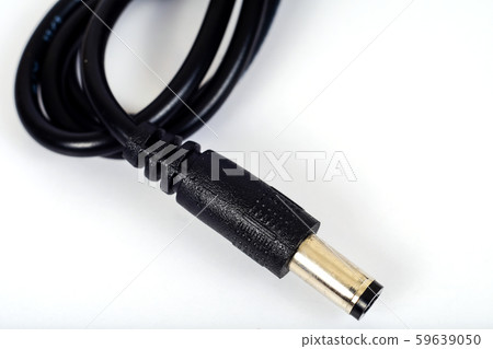 Male power jack on white background . Male power jack on white background . 59639050