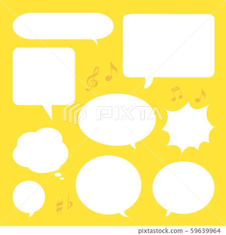 Illustration set of flat speech bubbles Illustration set of flat speech bubbles 59639964