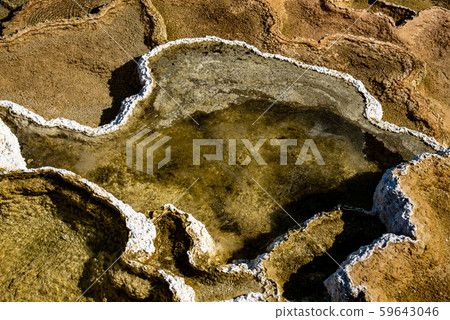 Mineral pools generated by a hot spring Mineral pools generated by a hot spring 59643046