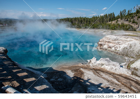 Excelsior Geyser Crater in Yellowstone national Excelsior Geyser Crater in Yellowstone national 59643451