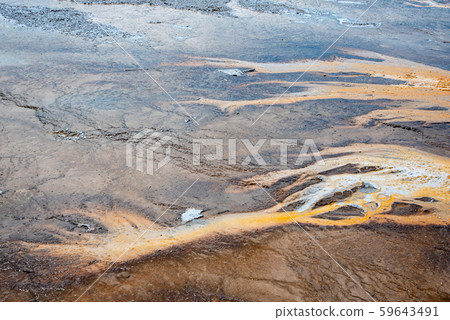 Geothermal feature at old faithful area at Geothermal feature at old faithful area at 59643491