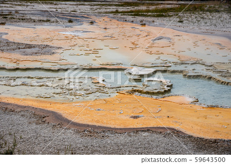 Geothermal feature at old faithful area at Geothermal feature at old faithful area at 59643500
