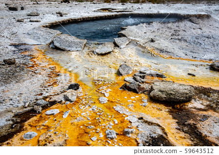 Geothermal feature at old faithful area at Geothermal feature at old faithful area at 59643512