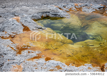 Geothermal feature at old faithful area at Geothermal feature at old faithful area at 59644012