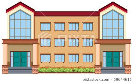 A modern building on white background A modern building on white background 59644615