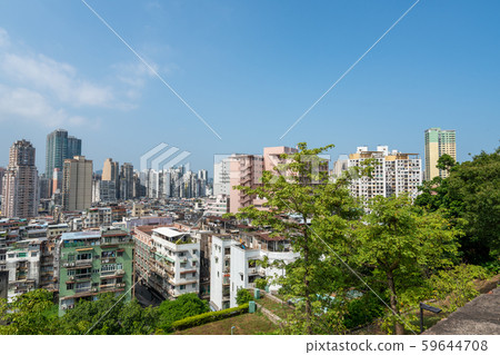 Macau peninsula city view from Monte fort Macau peninsula city view from Monte fort 59644708