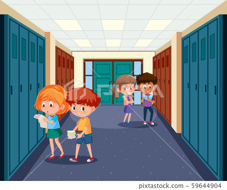 High school student at hallway 59644904