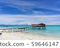 Mantanani Island also called Mermaid Island, Sabah, Malaysia 59646147