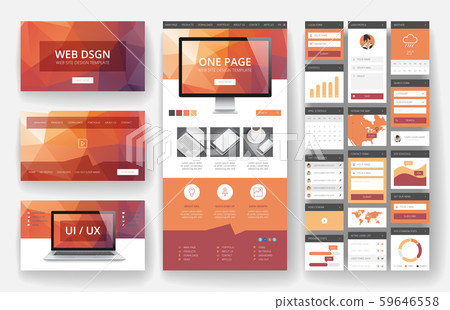 Website design template and interface elements Website design template and interface elements 59646558