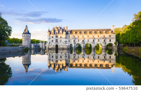 View of Chenonceaux, a small medieval town in Provence, France 59647510