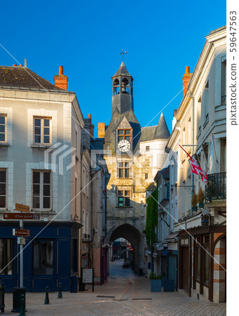 Beautiful medieval village Amboise, Loire Valley, France 59647563