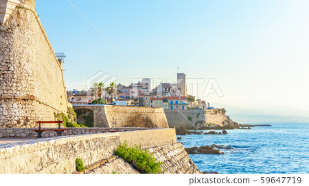 Historic center of Antibes, French Riviera, Provence, France. Historic center of Antibes, French Riviera, Provence, France. 59647719