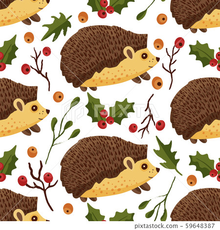 Cute cartoon vector hedgehog. Cute cartoon vector hedgehog. 59648387