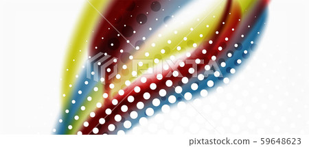 Trendy abstract wave blur pattern, multicolored lines on white background for wallpaper design 59648623