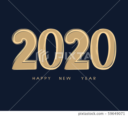 New Year vector illustration. 2020 year. Simple 59649071