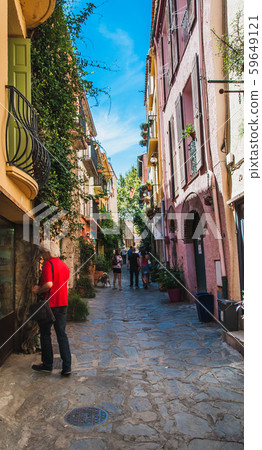 Picturesque view of the streets of Collioure, Picturesque view of the streets of Collioure, 59649121