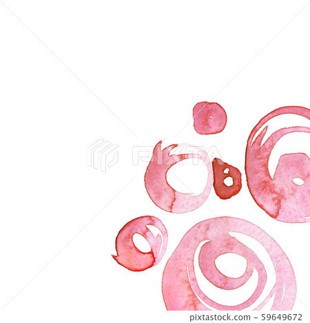 Beautiful watercolor ink drops on white paper, splatter spreading on clear background. Perfect for 59649672