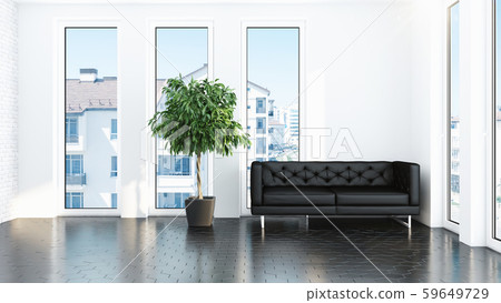 Modern design living room interior with beautiful view . 3D rendering 59649729