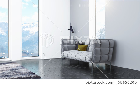 Modern design living room interior with beautiful view . 3D rendering 59650209