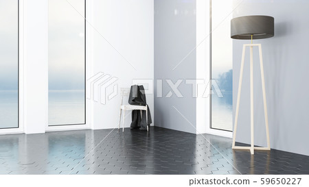 Modern design living room interior with beautiful view . 3D rendering 59650227