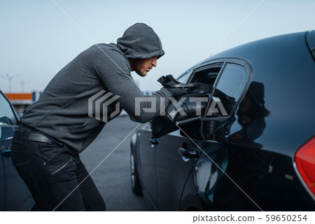 Car robber takes women's handbag, stealing 59650254