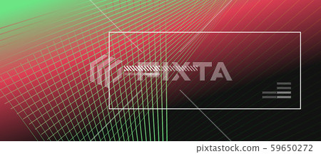 Wave lines with blend effect on fluid gradient, abstract background colorful liquid poster. Vector 59650272