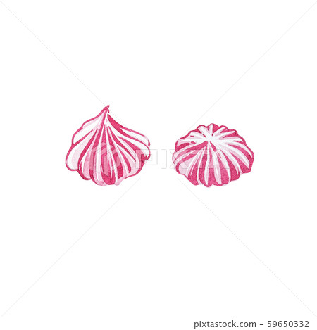 Watercolor flowers hand painted illustration isolated on white background. Watercolor sweets 59650332