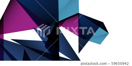 Triangle geometric background in trendy style on light background. Retro vector illustration 59650942