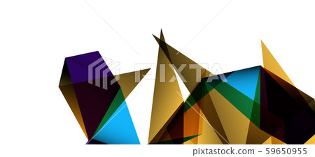 Triangle geometric background in trendy style on light background. Retro vector illustration Triangle geometric background in trendy style on light background. Retro vector illustration 59650955