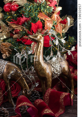 Reindeer objects and Christmas tree 59650957