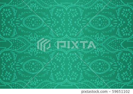 Shiny green art with abstract seamless pattern-插圖素材 [59651102] - PIXTA圖庫