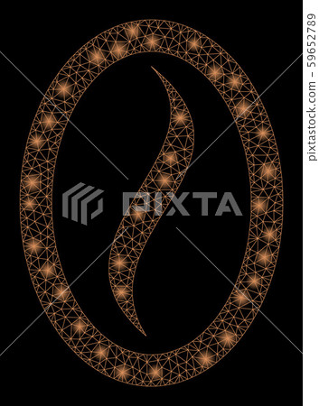 Flare Mesh Wire Frame Coffee Bean with Flare Spots - Stock Illustration ...