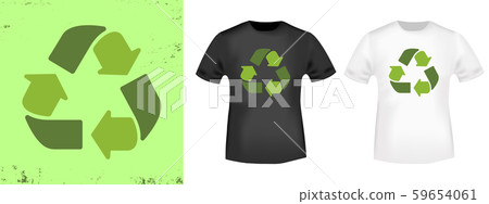 Recycle arrows t-shirt print stamp for tee, t shirts applique, fashion slogan, badge, label clothing Recycle arrows t-shirt print stamp for tee, t shirts applique, fashion slogan, badge, label clothing 59654061