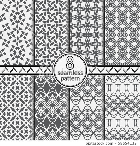 Set of seamless lacy patterns. Set of seamless lacy patterns. 59654132