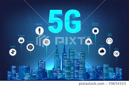 5G wireless internet Wi-fi connection 59654333