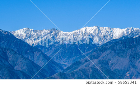 Akazawa-dake, Narusawa-dake, Iwakoyazawadake (from the left) as seen from Omachi City, Mt. Takakari 59655341