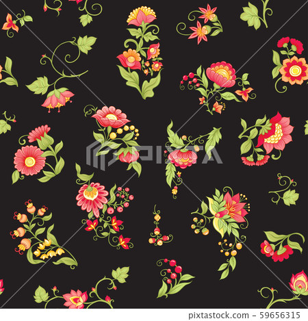 Tradition mughal motif, fantasy flowers Tradition mughal motif, fantasy flowers 59656315