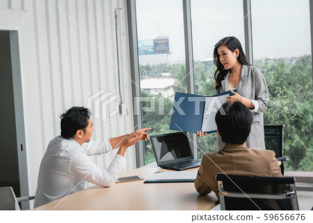 Business People Entrepreneurs Teams are Meeting Discussing and Presentation Together Their Project 59656676