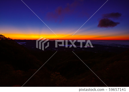 群馬縣鳥居Pass口赤城山的日出 群馬縣鳥居Pass口赤城山的日出 59657141