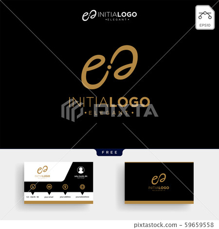 Luxury gold initial E logo template and business 59659558