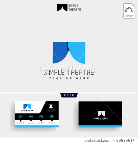 theater simple logo template and business card theater simple logo template and business card 59659614