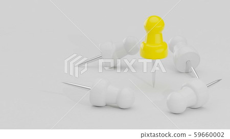 Push pins yellow color-插圖素材 [59660002] - PIXTA圖庫