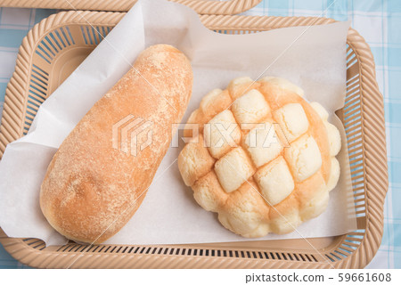 甜瓜麵包和炸麵包 59661608