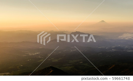 Fuji at dawn (from the summit of Mt. Akadake) Fuji at dawn (from the summit of Mt. Akadake) 59661748