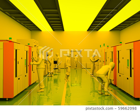 Clean room and workers Clean room and workers 59662098