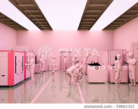 潔淨室和工人 59662101