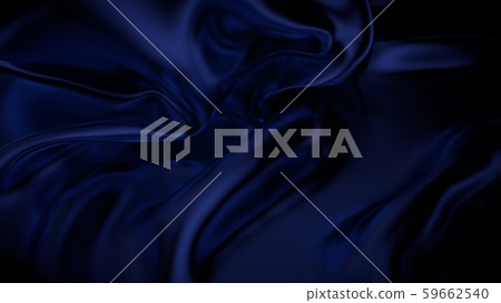 dark silk velvet blue liquid waves curve fabric texture 3D illustration dark silk velvet blue liquid waves curve fabric texture 3D illustration 59662540