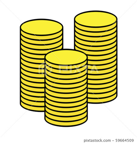 堆積的硬幣 堆積的硬幣 59664509