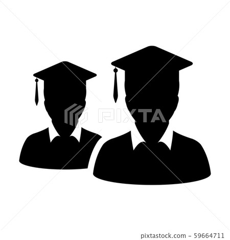 Learning icon vector male group of students person 59664711